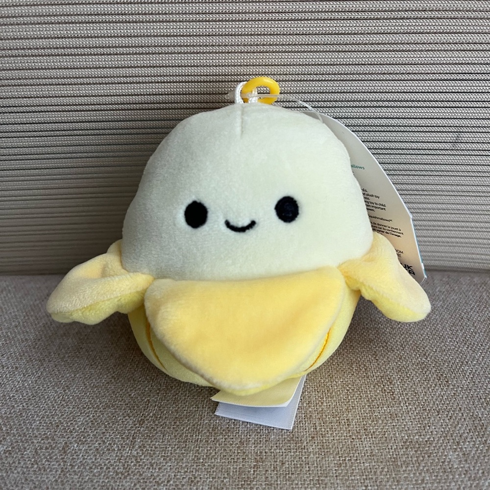 Squishmallow Banana Clip NWT